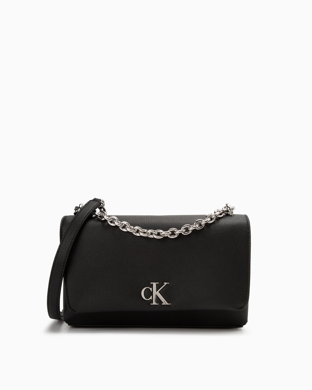 CKJ Minimal Monogram Chain Crossbody, BLACK, hi-res