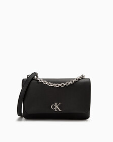 CKJ Minimal Monogram Chain Crossbody, BLACK, hi-res