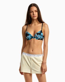 CK One Micro Push Up Plunge Bra, FRANCES PRT, hi-res