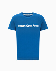 Movements Blurry Logo Slim Tee, Tarps Blue, hi-res