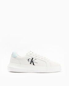 LEATHER TRAINERS, White/Sprout Green, hi-res