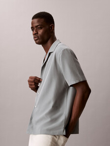 Soft Modal Short Sleeve Shirt, Frosted Spruce, hi-res