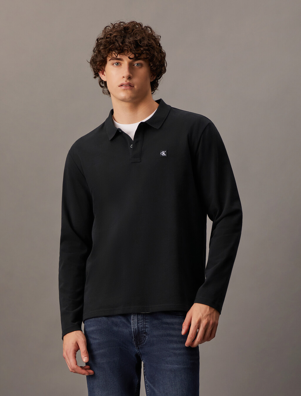 CK Badge Regular Polo, Ck Black, hi-res