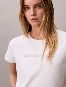 Institutional Slim Tee, Bright White, hi-res