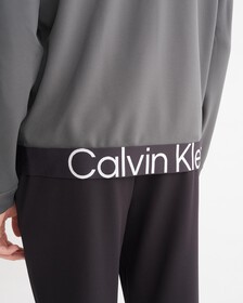 ACTIVE ICON HALF ZIP HOODIE, GREEN CHIC, hi-res