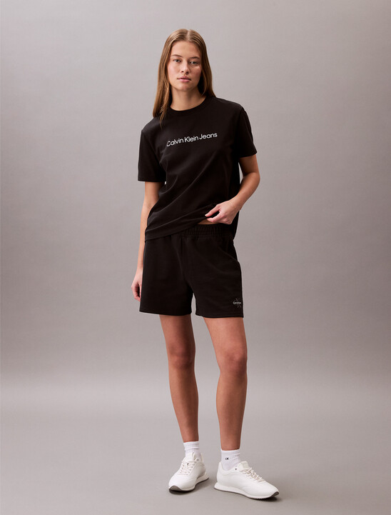 Relaxed Cotton Terry Jogger Shorts