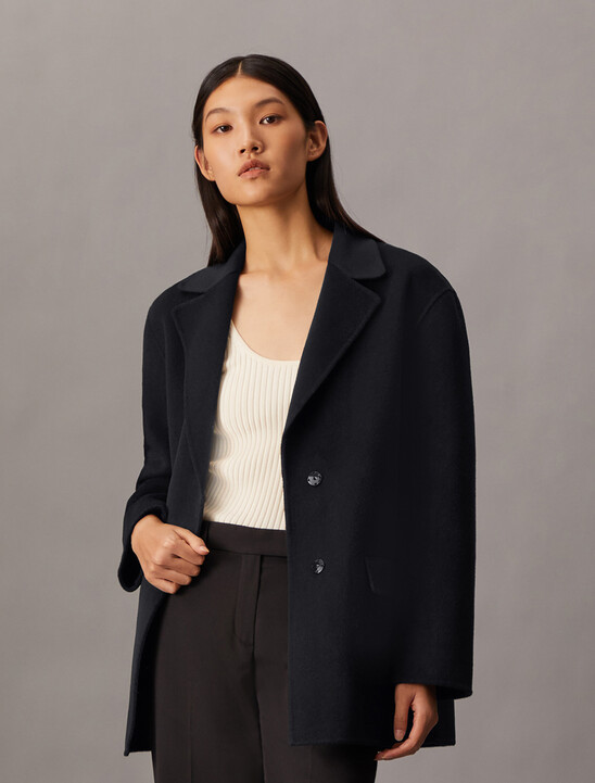 Double Face Recycled Wool Blend Blazer