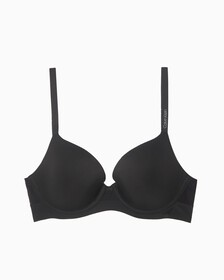 Mesh Lace Lightly Lined Demi Bra, Black, hi-res