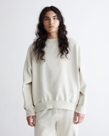 STANDARDS FLEECE CREWNECK SWEATSHIRT, BONE WHITE-101Y, hi-res