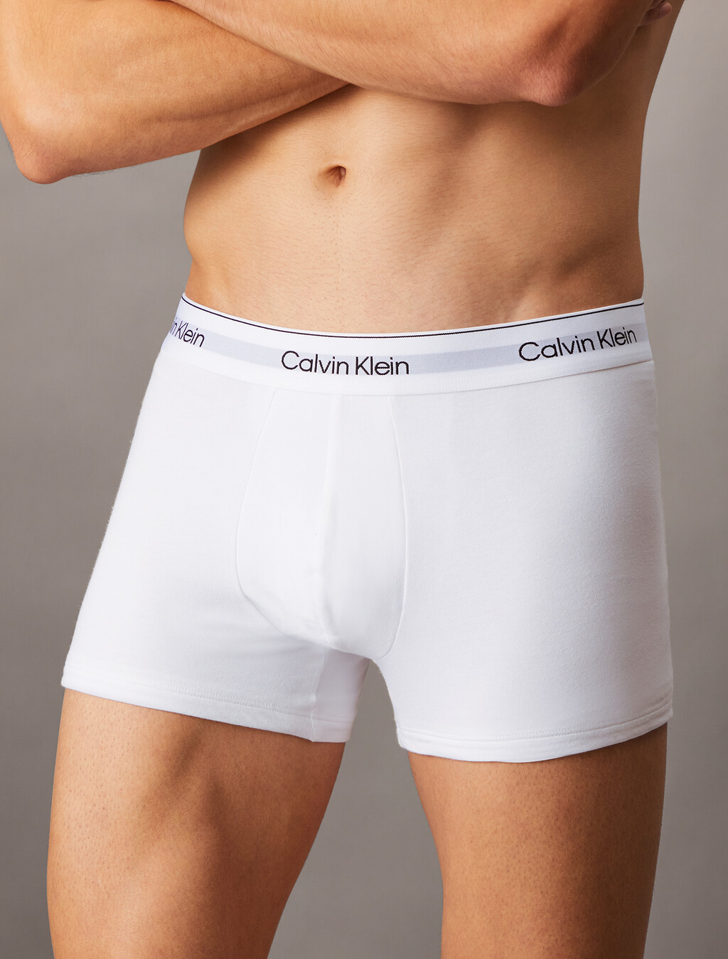 2 Pack Icon Cotton Stretch Trunks, White, hi-res