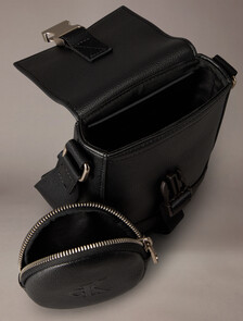 Sculpted Impression Flap Phone Pouch, Black, hi-res