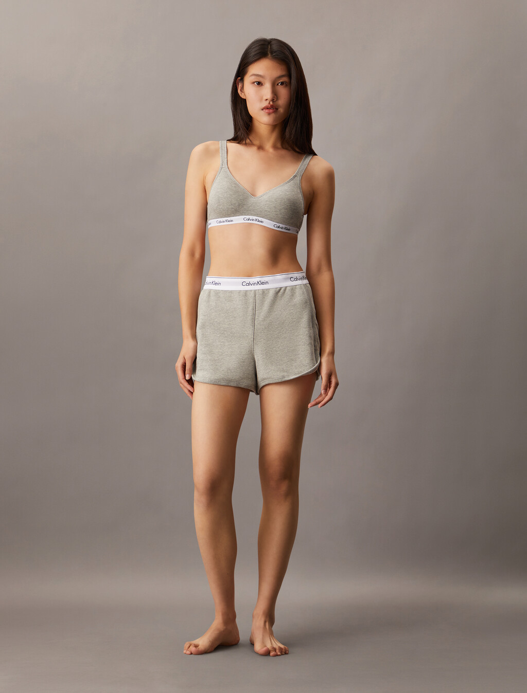 Carousel Lightly Lined Bralette, Grey Heather, hi-res