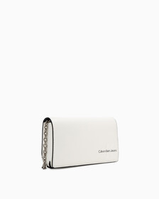 Sculpted Phone Crossbody Bag With Chain, ANCIENT WHITE, hi-res