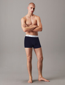 Icon Cotton Stretch Trunks 3 Pack, shoreline/modern cotton stripe kewl lime/ kewl lim, hi-res