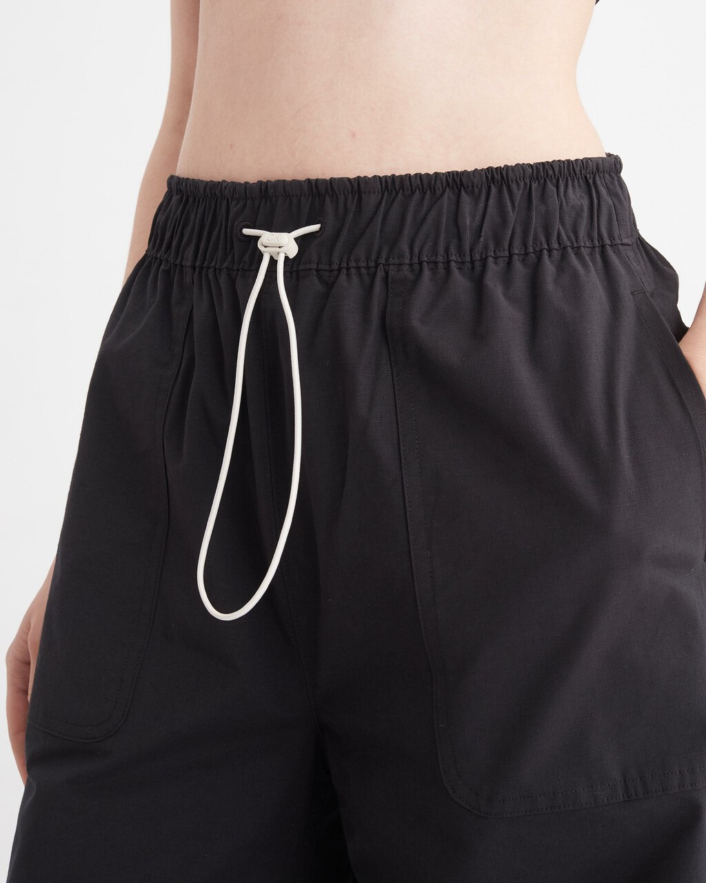 WATER-REPELLENT WIDE LEG TROUSERS, BLACK BEAUTY, hi-res