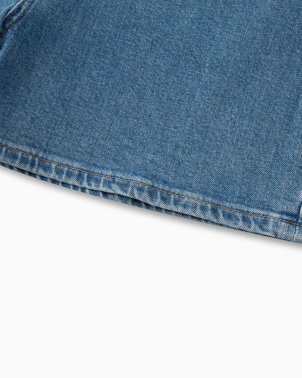 RECONSIDERED DENIM SHORTALLS, Mid Stone Blue, hi-res