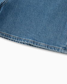 RECONSIDERED DENIM SHORTALLS, Mid Stone Blue, hi-res
