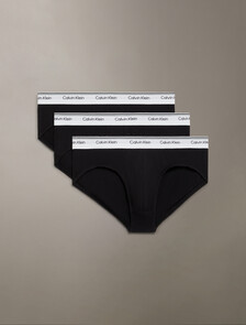 Cotton Stretch Balance Hip Briefs 3 Pack, Black, hi-res