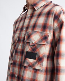 Modern Workwear Utility Plaid Shirt, Eggshell, hi-res