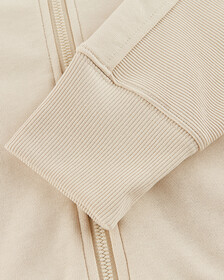 INFINITE COOL MONOGRAM CROPPED ZIP UP HOODIE, Classic Beige, hi-res