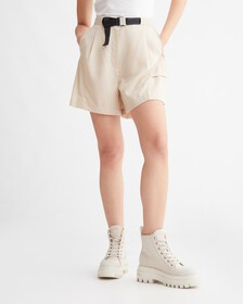MODERN UTILITY BELTED SHORTS, Classic Beige, hi-res
