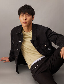 37.5 Bi-Stretch Slim Black Jeans, 055B BLACK, hi-res