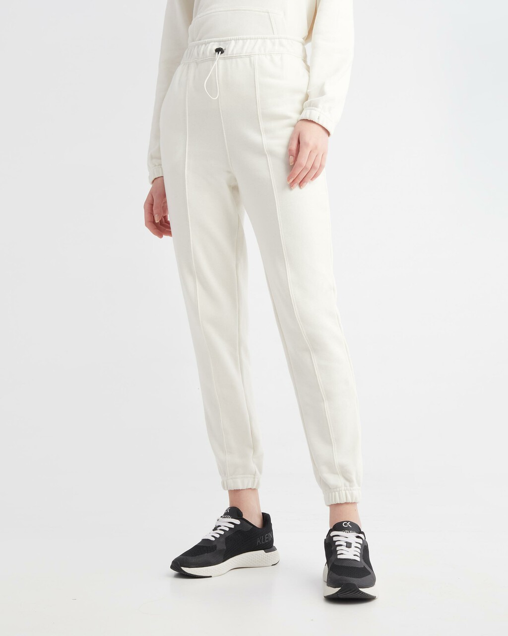 ESSENTIALS KNIT SWEATPANTS, WHITE SUEDE, hi-res