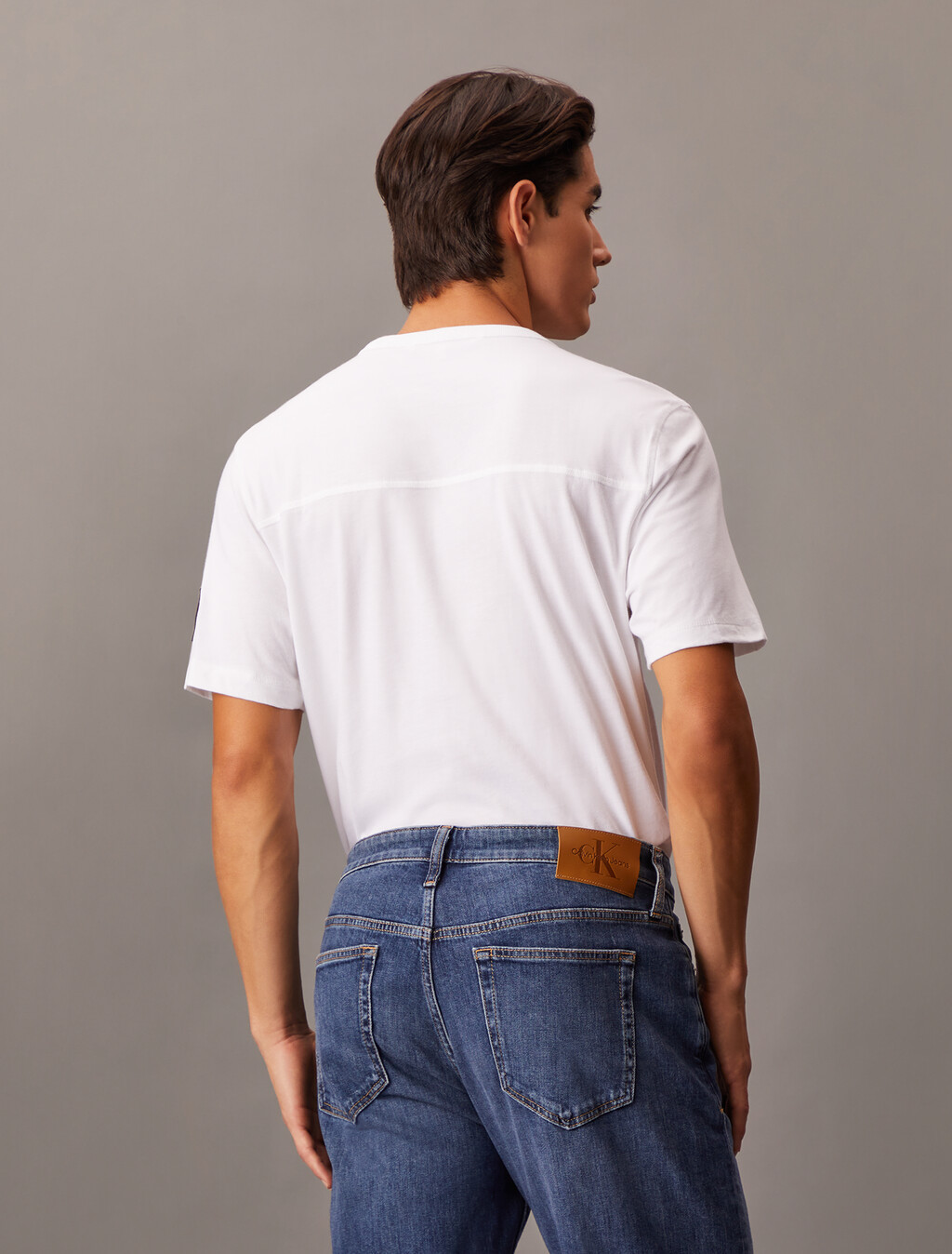 Institutional Logo Sleeve Badge Tee, Bright White, hi-res