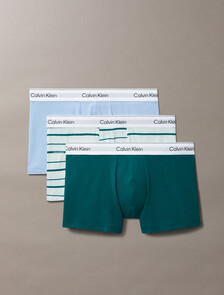 Icon Cotton Stretch Trunks 3 Pack, Turf/Logo Split Stripe+Srout Green/Frozen Fjord, hi-res