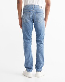 Ultimate Stretch Distressed Slim Jeans, Visual Mid Blue Dstr, hi-res