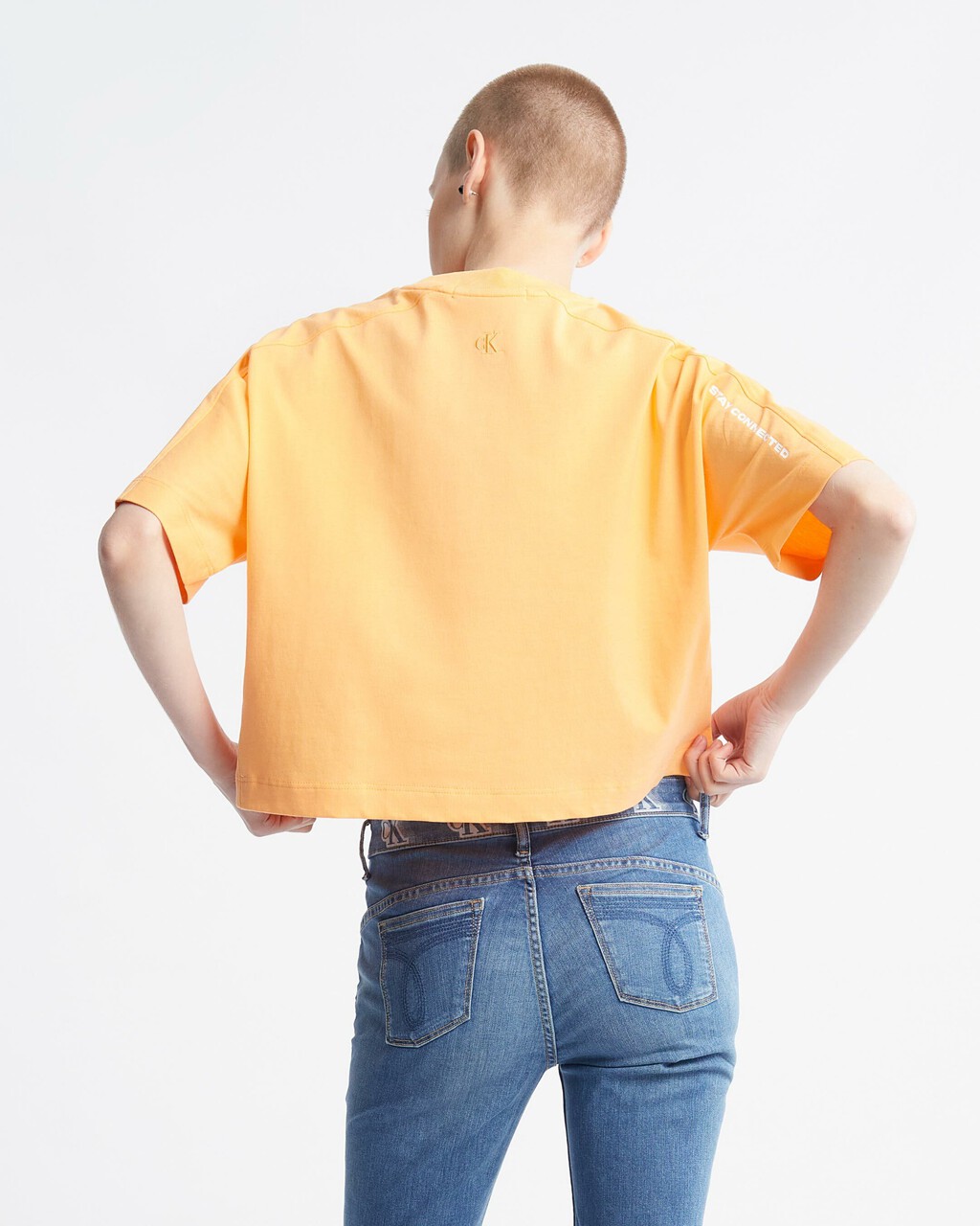 Gradient Shift Logo Oversized Tee, Crushed Orange, hi-res