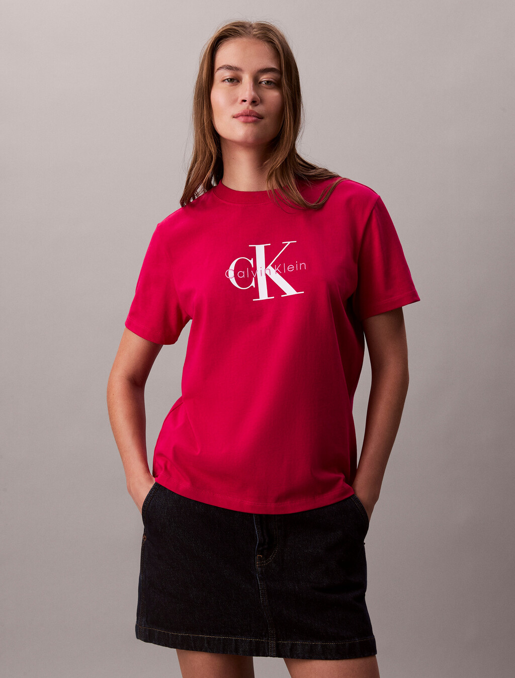 Monogram T-shirt, Petunia Pink, hi-res
