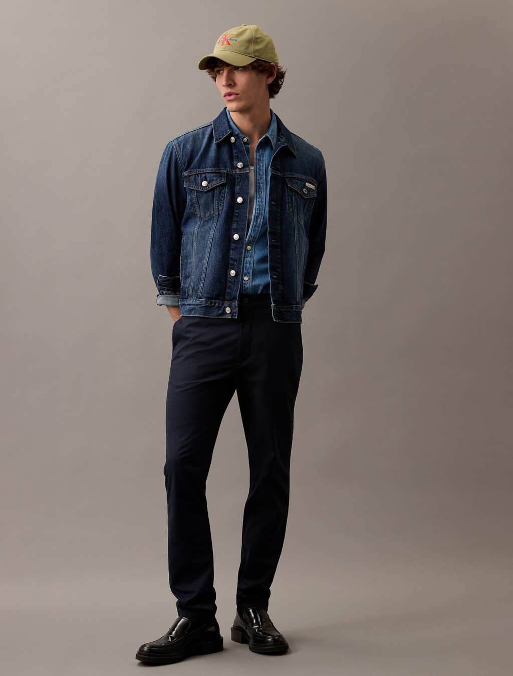 Casual Classic Denim Shirt, BLUE RETROGRADE, hi-res