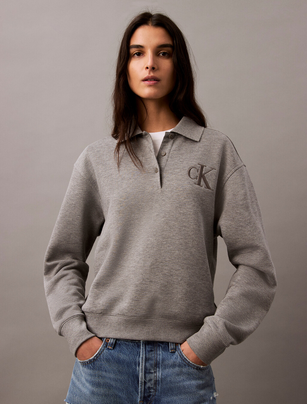 90s Straight Jeans, Med Grey Heather, hi-res