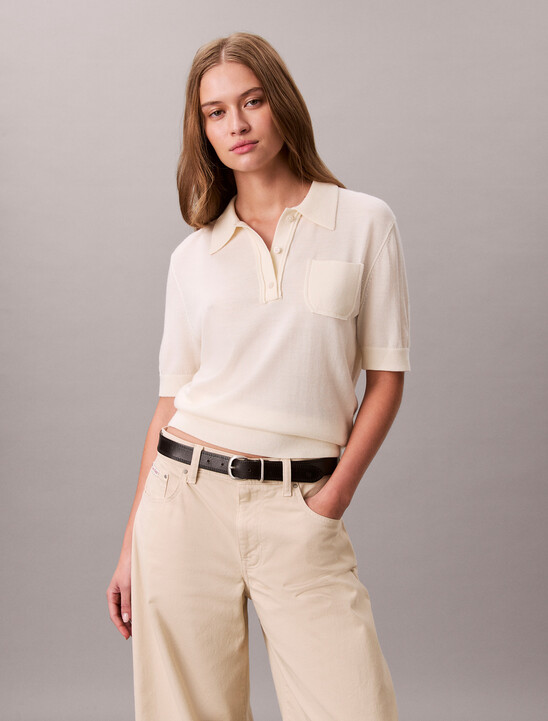 Merino Wool Polo Jumper