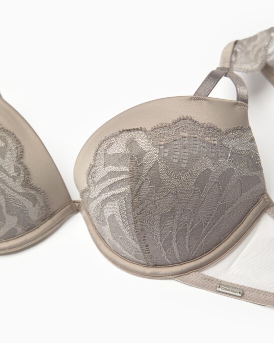 CK Black Bridal Push Up Plunge Bra