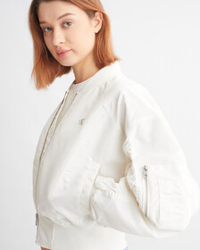 ARCHIVAL NEUTRALS BOMBER JACKET, IVORY, hi-res