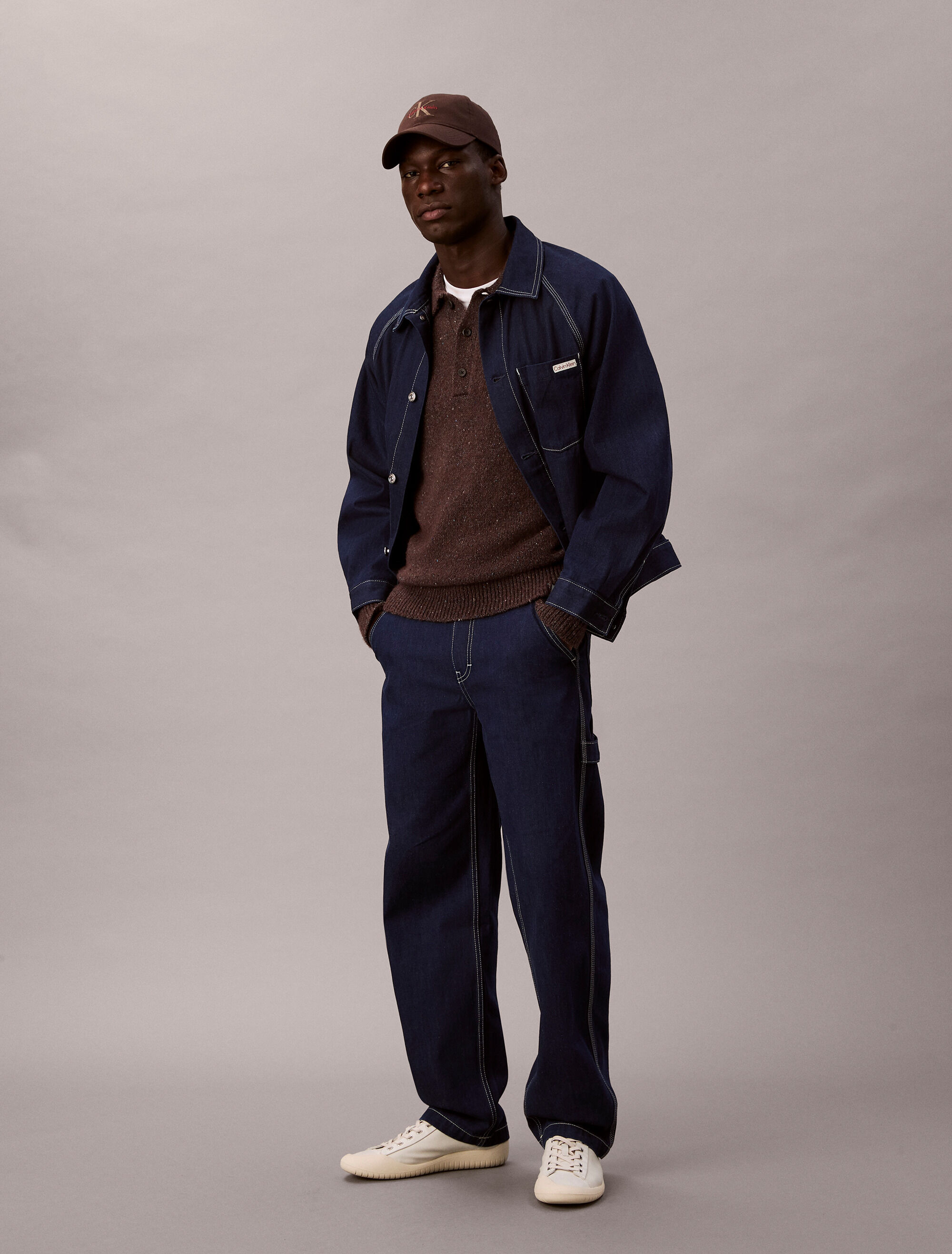 Denim Darted Workwear Jacket | blue | Calvin Klein Singapore