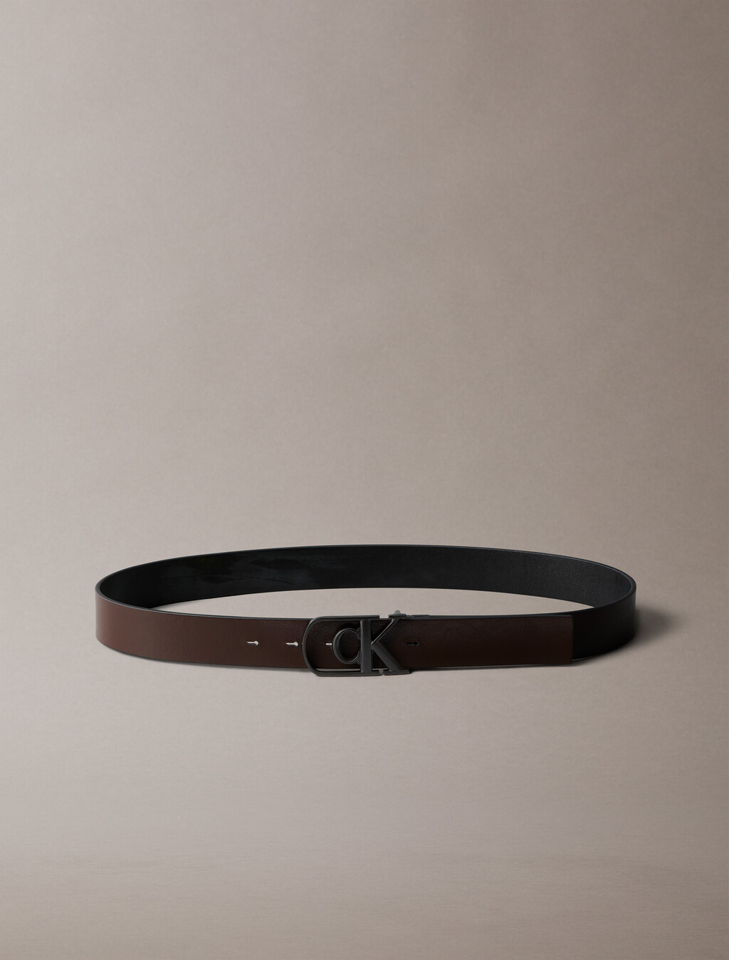 Curve Monogram Buckle Reversible Belt 32mm, Black/CK Dark Brown, hi-res