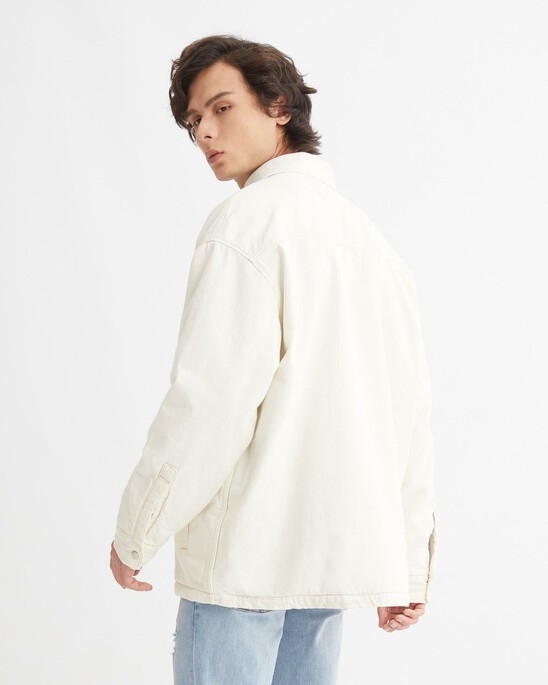 MODERN NEUTRALS OVERSIZED PADDED SHIRT JACKET