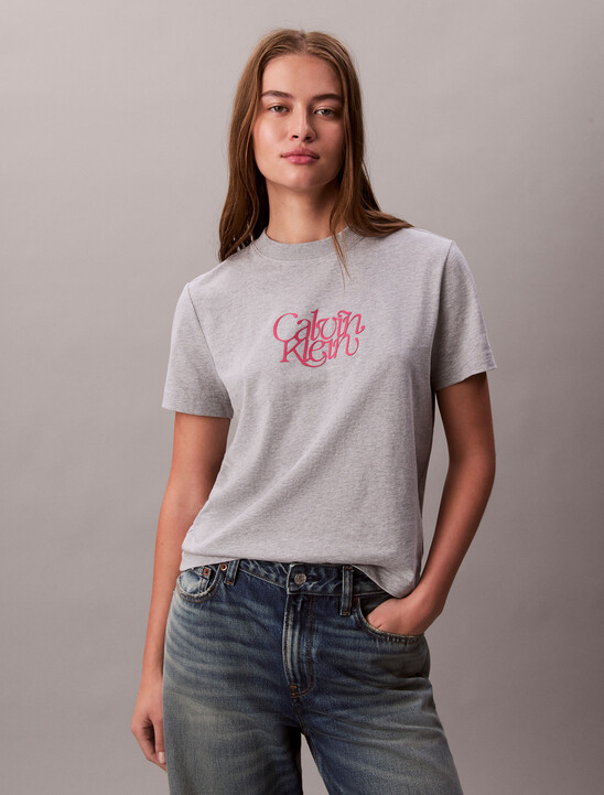 Script Logo Graphic Slim T-Shirt