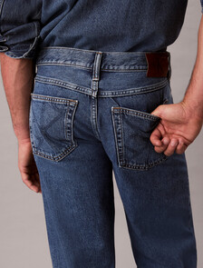 90's Straight Jeans, CK MED BLUE STONE, hi-res