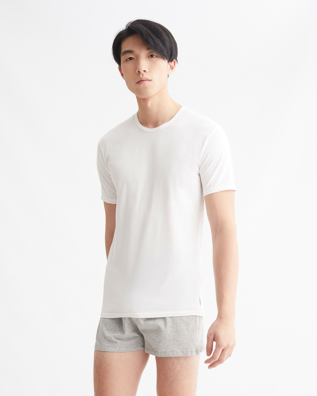 MODERN COTTON STRETCH CREW NECK T-SHIRTS 2 PACK, White/White, hi-res