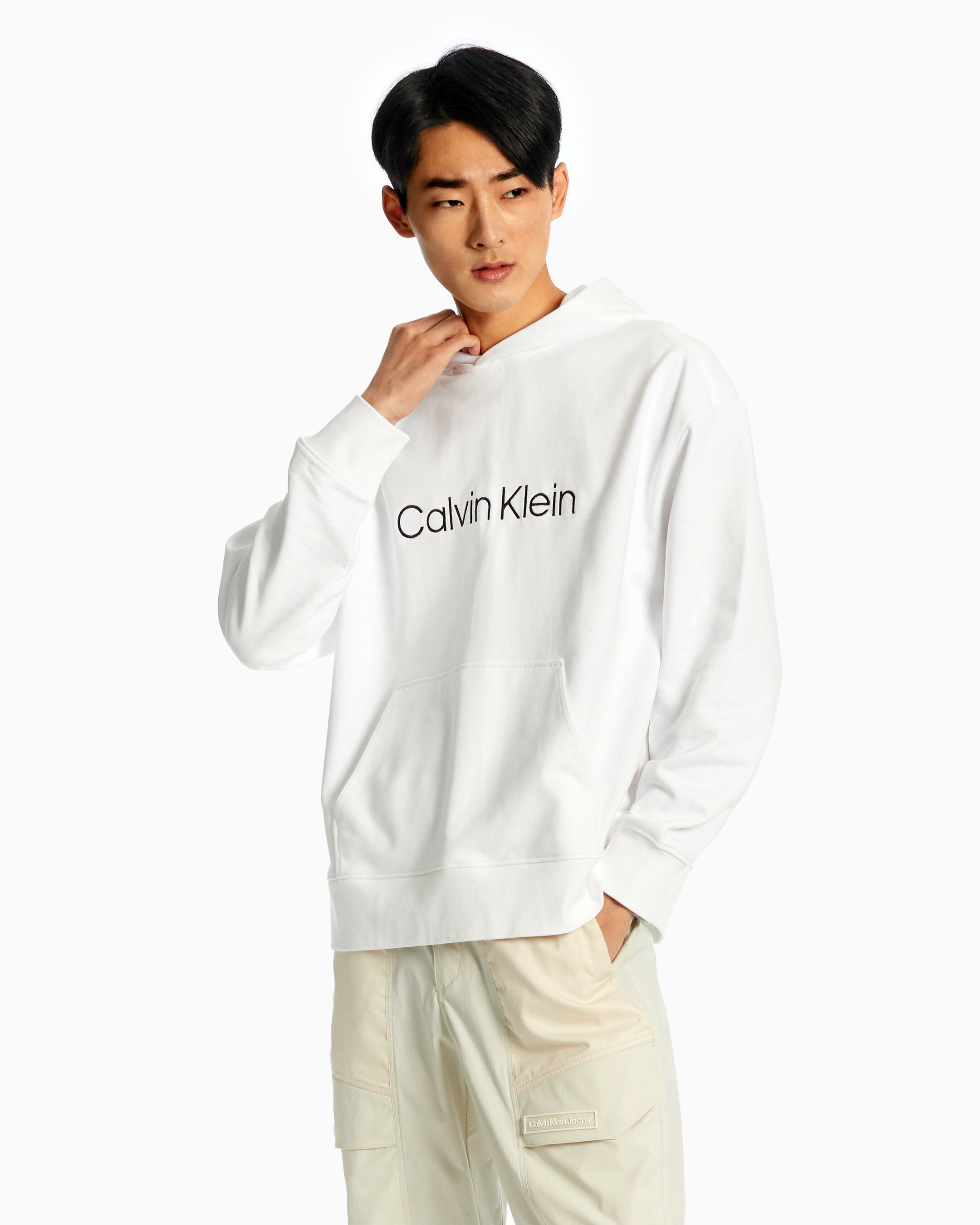 White calvin klein hoodie sale
