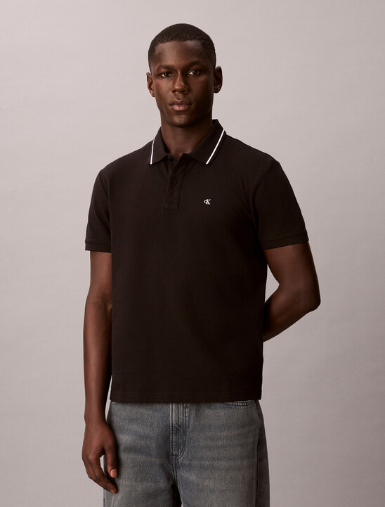 Cotton Pique Tipped Polo