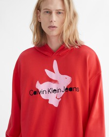 Year Of The Rabbit Hoodie, FLAME SCARLET, hi-res