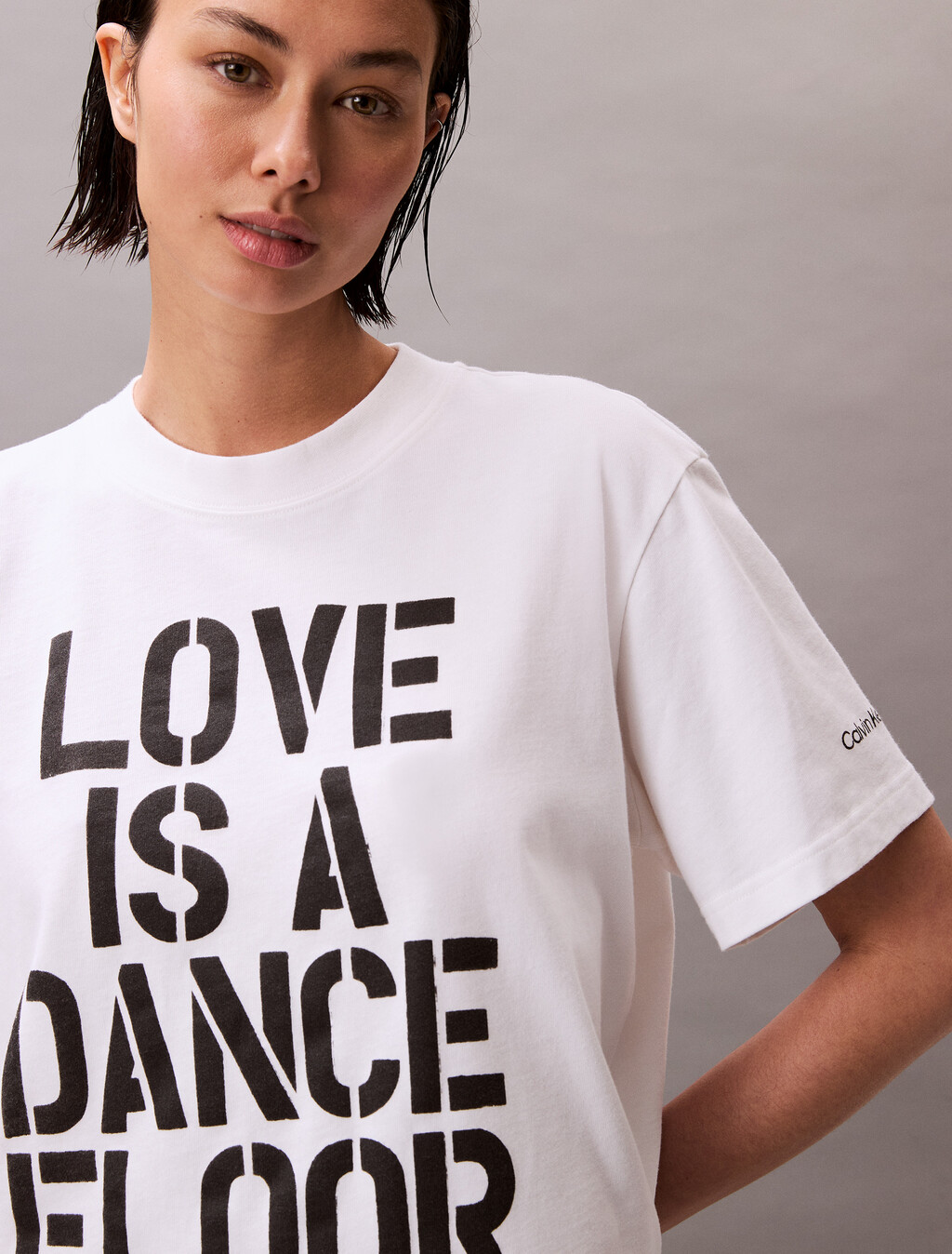 Pride Love Is A Dance Floor Graphic Relaxed T-Shirt, Bright White, hi-res