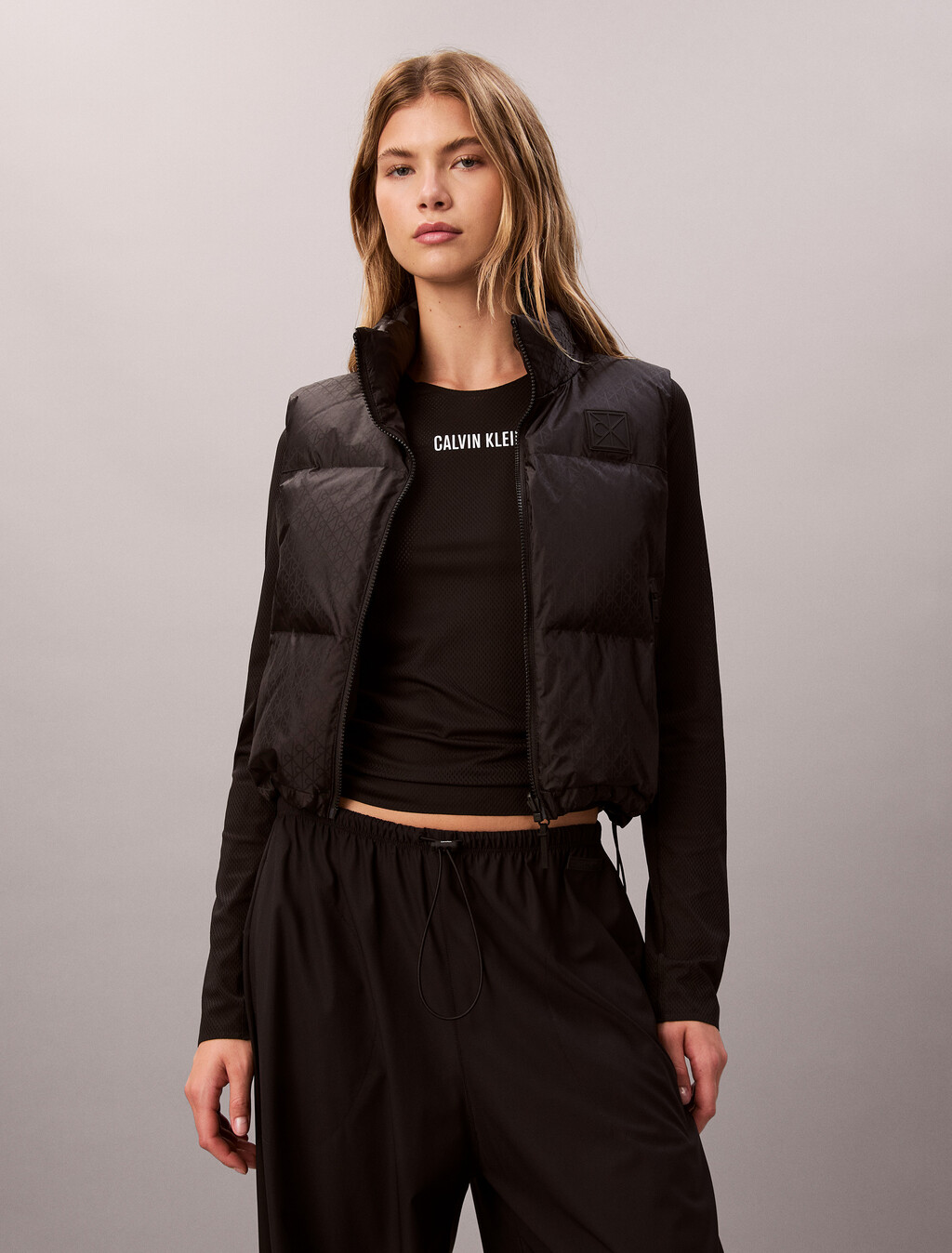 Intense Power Mesh Top, Black, hi-res