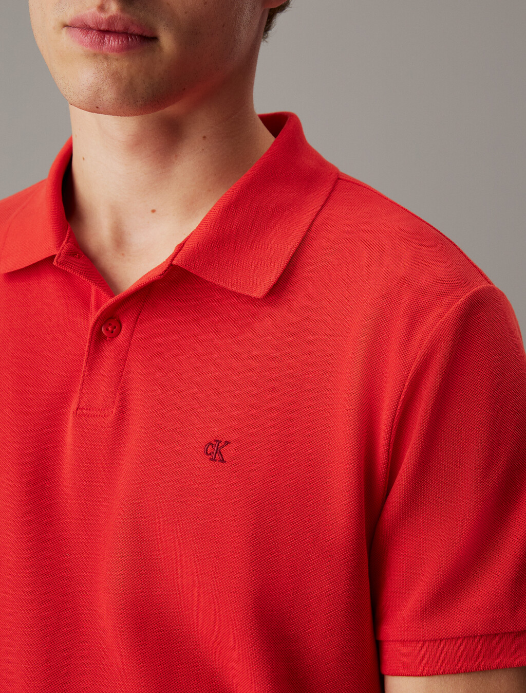 Cotton Piqué Polo Shirt, Red Alert, hi-res