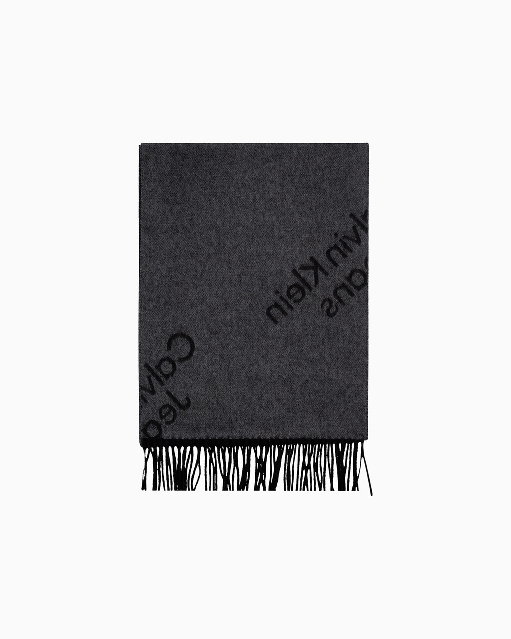 All Over Print Wool Scarf, BLACK, hi-res